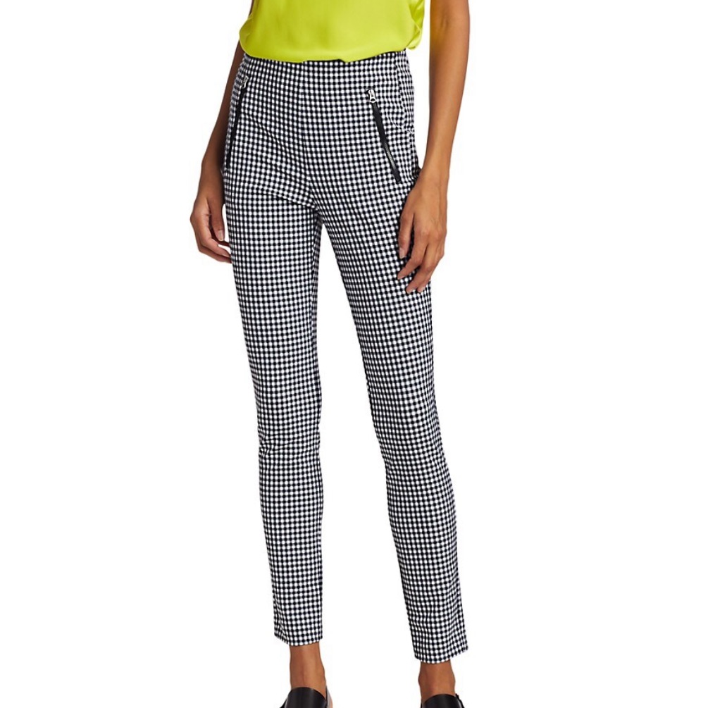 Rag & Bone Simone Zip Pocket Gingham Pants Nwt